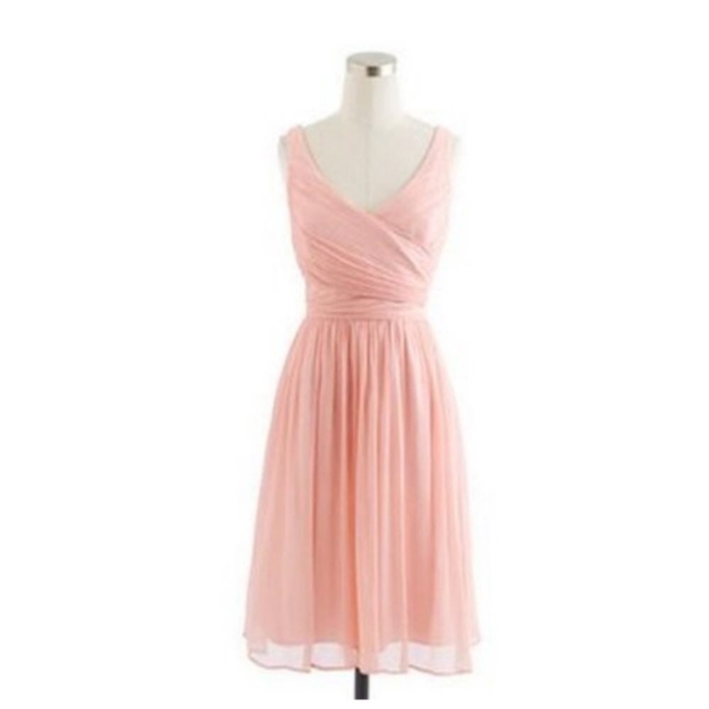 J. Crew Heidi chiffon bridesmaid dress, misty rose